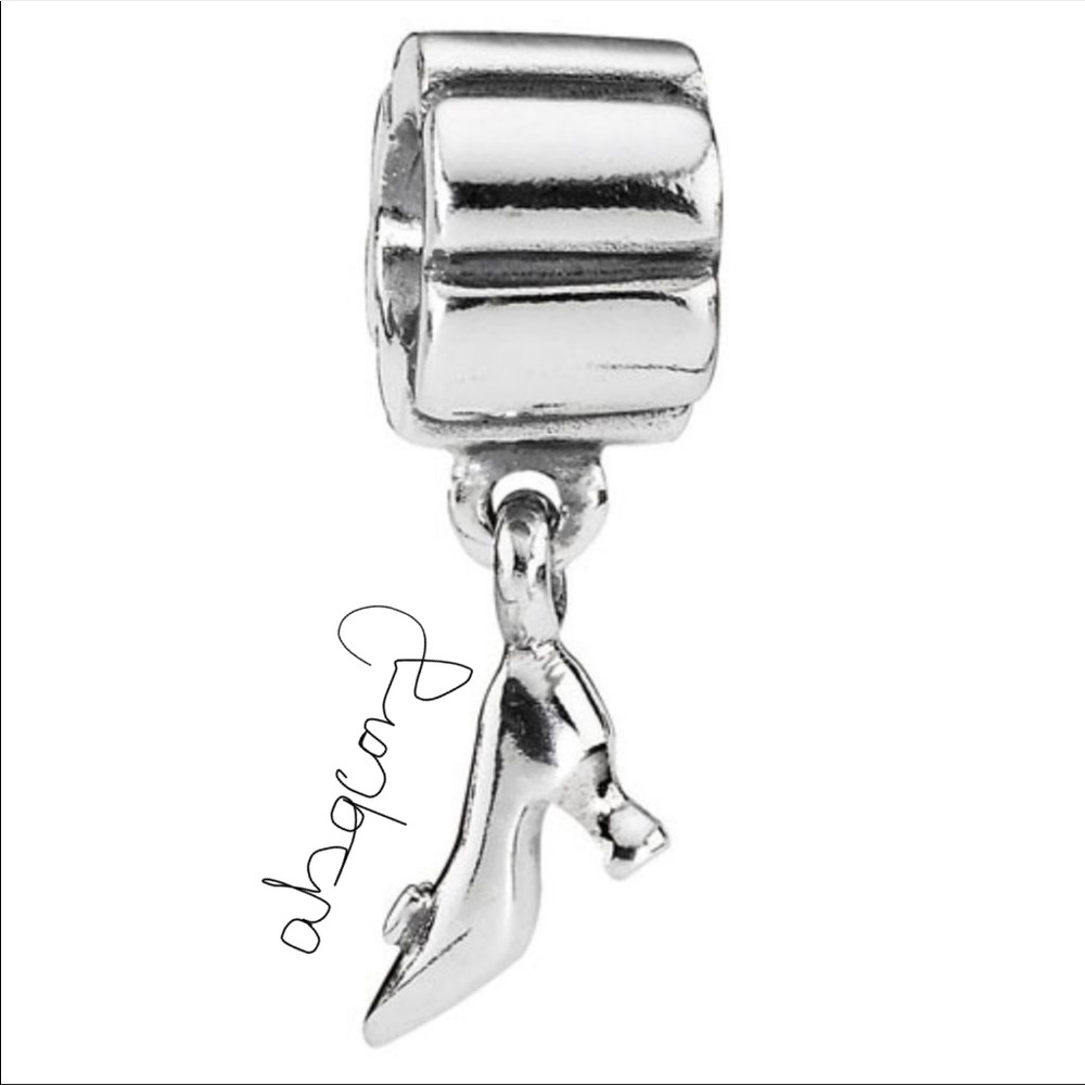 EUC Pandora 790420 Sterling Silver Stiletto Shoe Dangle Charm